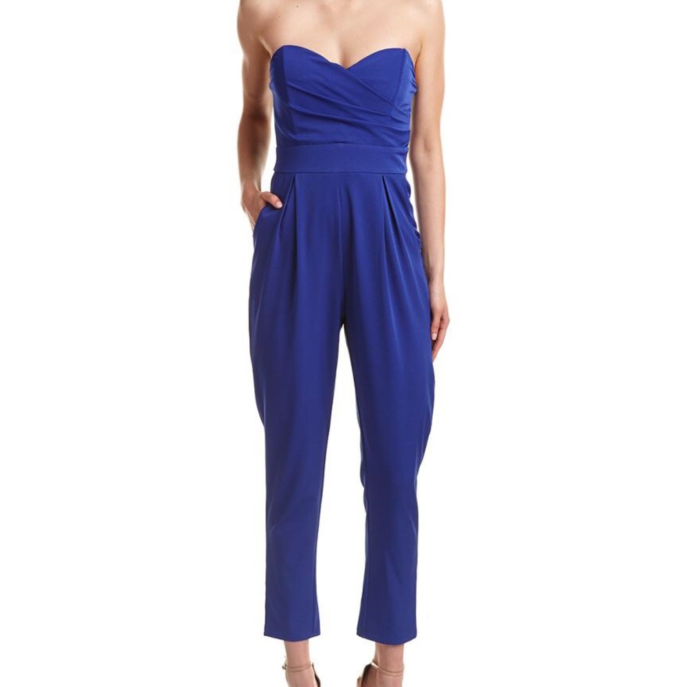 Alythea Blue Pleated Jumpsuit